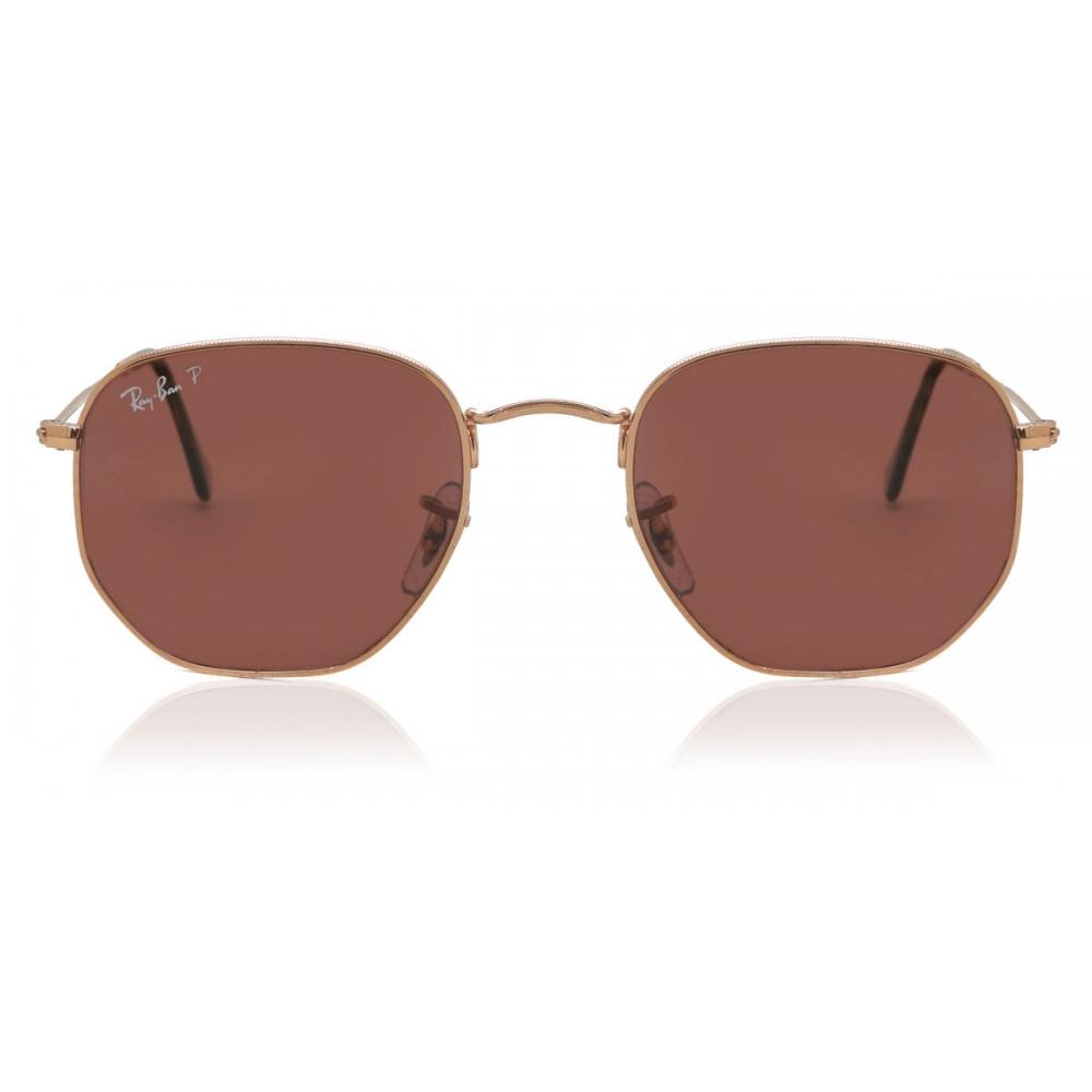 

Ray Ban Rb3548n Hexagonal Polarized 9202af Солнцезащитные очки унисекс Rose Gold/51-21-145