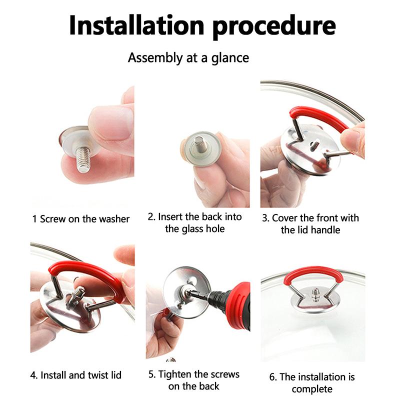 Universal Pot Cover Knob Cap Cooking Pot Pan Lid Knob Heat-Resistant Replacement Handle Kitchen Cookware Handgrip
