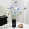 High Quality Artificial Cosmos Flower Silk Fake Daisy Flocked Stem Large Head Faux Flower for Home Wedding Decors DIY Bouquet