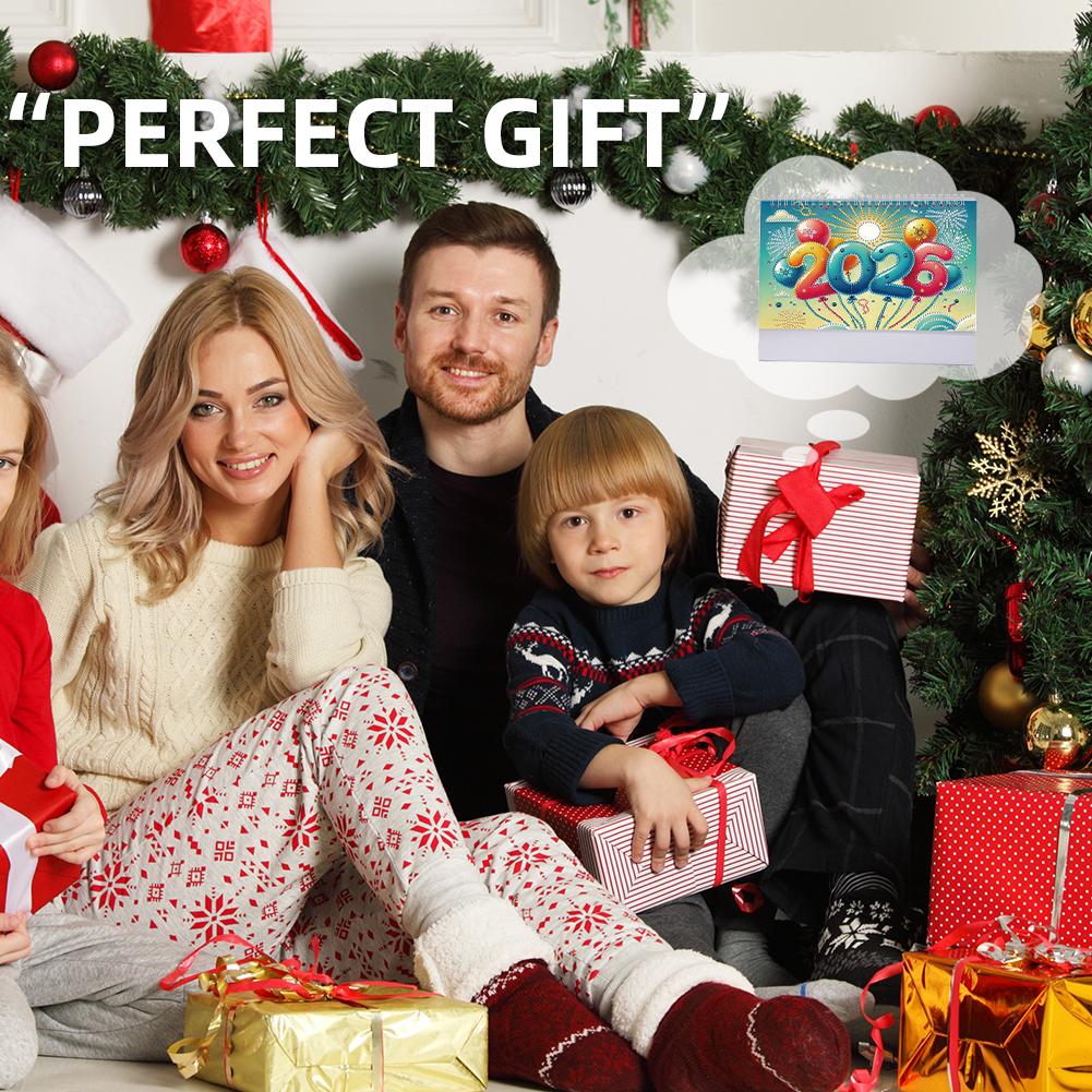 2026 Calendar Diamond Painting Calendar Set with Irregular Shaped Diamonds Diamond Painting Kit DIY Diamond Art Desk Calendar