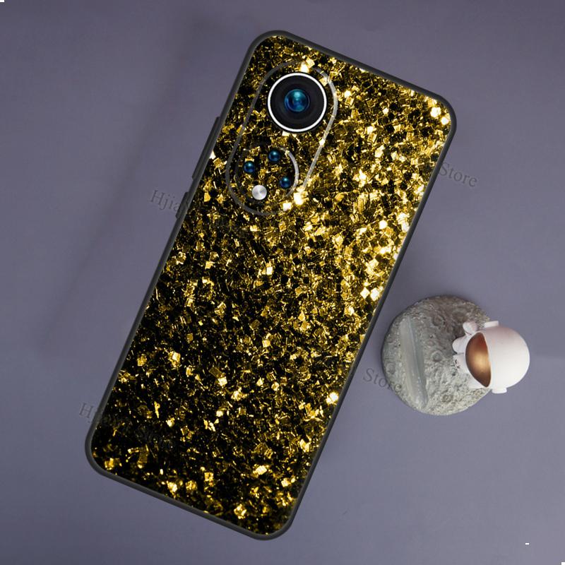 Aqua Blue Rainbow GLITTER SPARKLES For Huawei P20 P30 P40 Lite Pro Nova 5T Nova 9 P Smart 2019 Case For Honor 50 Lite Cover