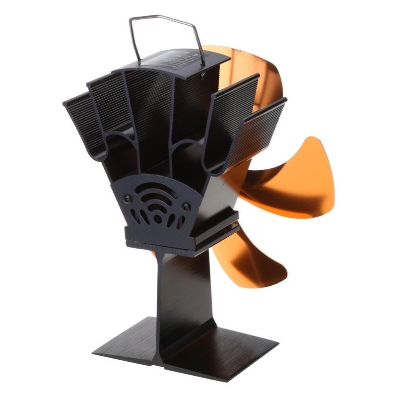 Home Fireplace Stove Fan 5-Blade Stove Fan Heat Powered Fan Winter Indoor
