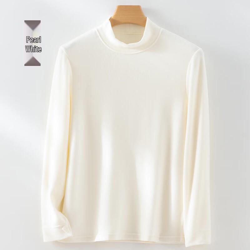 LCsanyp Men's Semi-High Collar Thermal Long Sleeve Top
