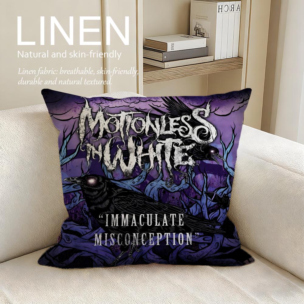 Music Motionless In White Cushion Cover Pillowcase Set Pcs x x Breathable Washable Sofa Cushion Cover