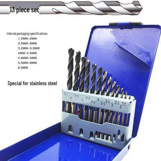 Kobalt Spiralbohrer Set für Edelstahl, Aluminium, Metall und Holz