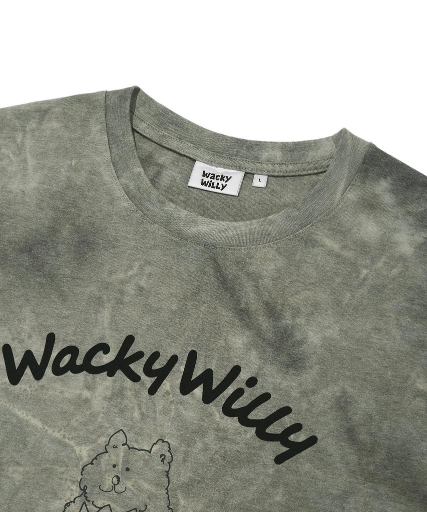 WACKY WILLY Kiki & Bear Printed Short Sleeve T-Shirt Charcoal