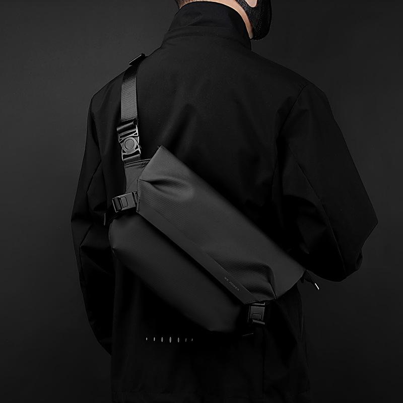 WEPOWER Versatile Men's Casual Single Shoulder Crossbody Backpack - Trendy Small Square Chest Bag