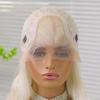 13*4 Styles Lace Front Wigs Synthetic Hair Long Water Wavy Middle Part White Hair Wig Daily Party for Women Natural Use