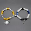 2pcs/set Sun and Moon Couple Beads Bracelet Tv Girls Matching Bracelet Who Really Cares Album Inspired Bracelet Friends Jewelry