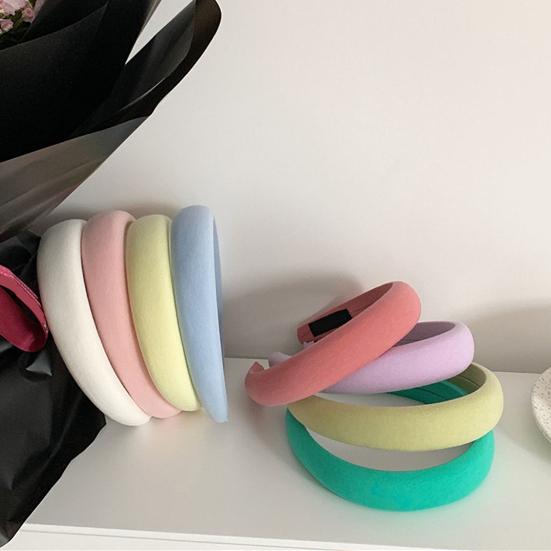 Versatile Headband Comfortable Fit Candy Color Thick Sponge Hair Hoop Daily Wear Makeup Hair