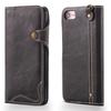 Naturalne etui ze skóry Genuine do IPhone 7 Plus 8Plus IPhone6 6Plus 6s 16 Pro Max Retro Vintage Flip Cover z kieszonką na karty i paskiem