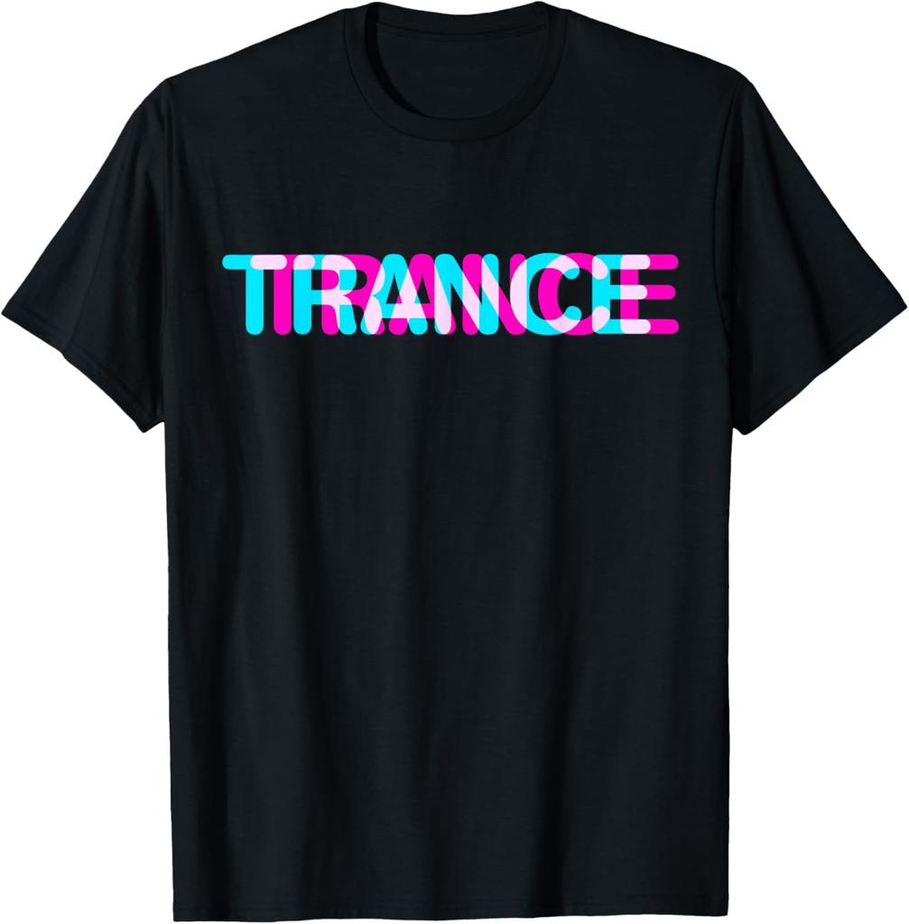 Trance Music Disco Sound Tričko Potisk Originální Design Dárky Trička Streetwear Vintage Vlastní Tričko Camisas Streetwear