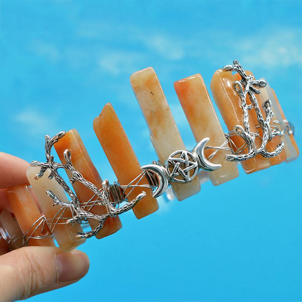 High Quality Witch Crown Silver Color Moon Star Hair Accessories Handmade Headband Crystal Quartz Tiara Jewelry Gifts