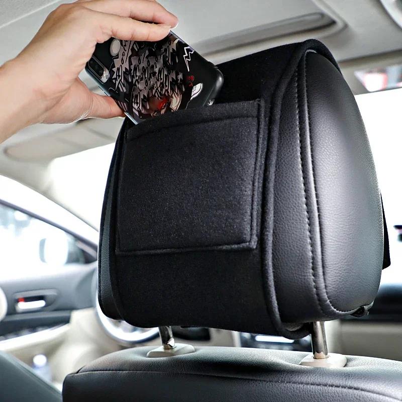 LIJ5 1PCS Hot Car Headrest Cover Fit for Mercedes Benz New B/C/E Class A Class C200L GLC GLK New CLA GLA Accessories Car Styling