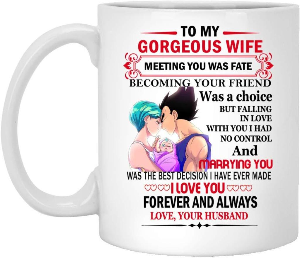 To My Gergeous Wife Qixi Festival Valentine'S Day Christmas Gift Ceramic Coffee Mug Mug Wife