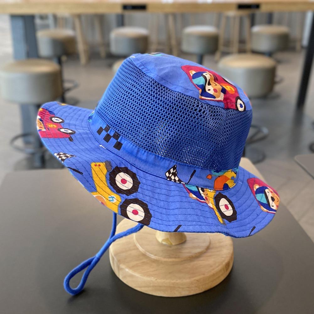 

Сетчатая шляпа от солнца, дышащая пляжная кепка, новая кепка для рыбалки, детская синий