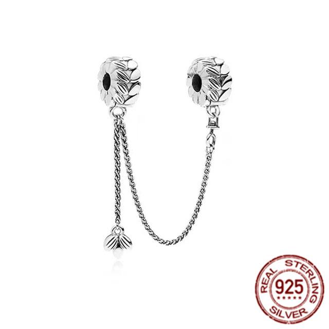 Charm-Anhänger aus 925er-Sterlingsilber mit funkelnder Pavé-Krone, O-Baum, Sicherheitskette, passend für Original-Fasion-Armbänder, DIY-Frauenschmuck, Geschenk