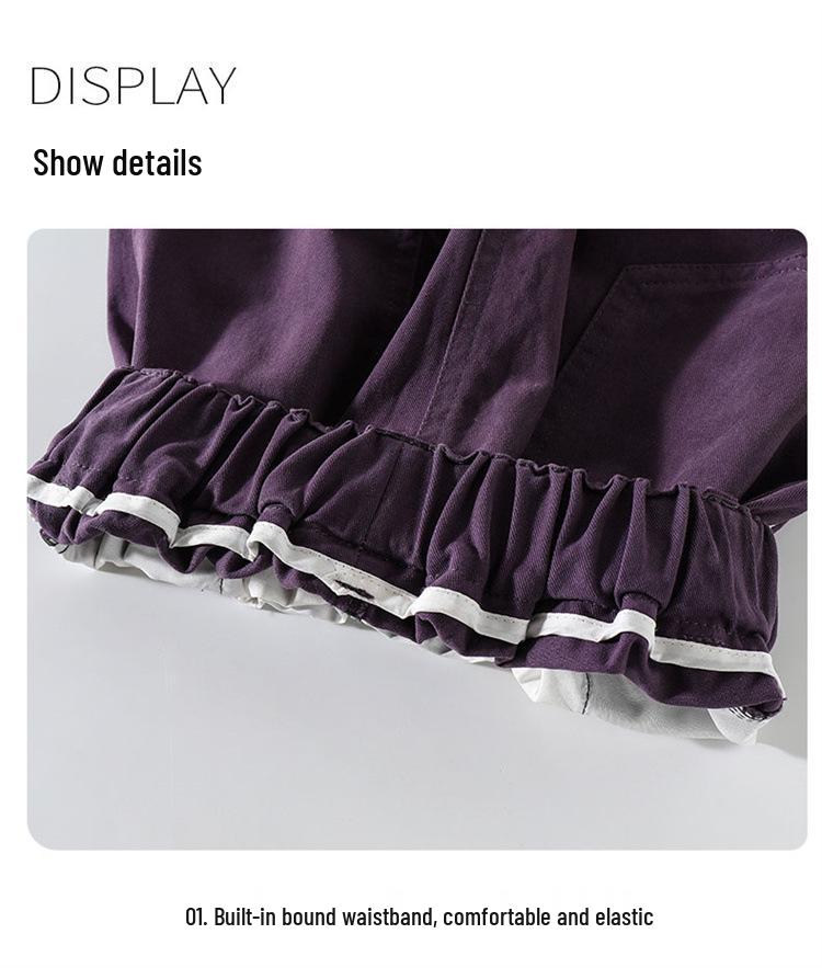 Girls' Wide-Leg Cargo Pants - Cool Street Style for Autumn 2025