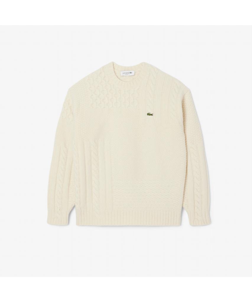 LACOSTE Men'S Modified Cable Crew Neck Pullover Ah5201-55N Xfj