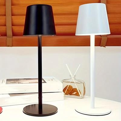 1pc Modern Cordless Table Lamp Light, LED Metal Creative Light, Rechargeable Touch Night Light, Bedside Light Couple Dinner/Restaurant/Bedroom