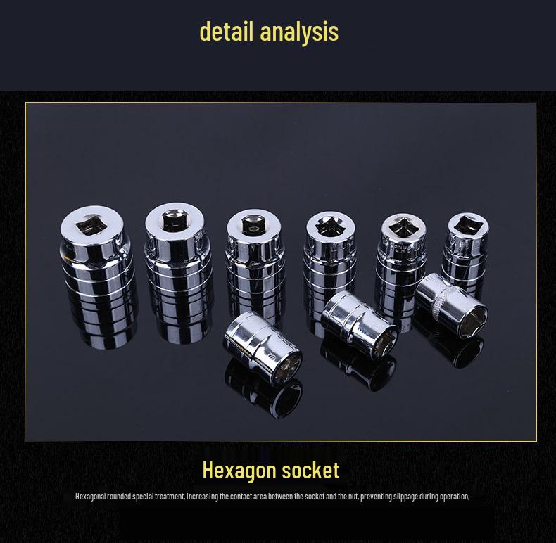 Dual 32-Piece Socket and Ratchet Tool Kit for Auto Repair & Car Maintenance