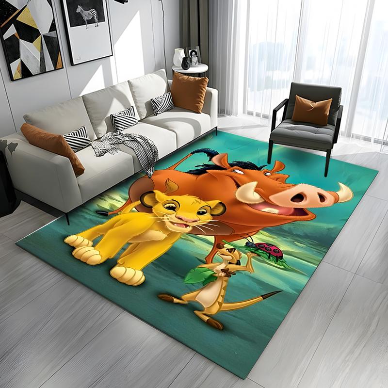 1PC The Lion King Pattern Carpets Bedroom Play Mats Rugged Bedroom Decor Carpet Living Room Mat Children's Room Area Carpet