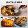 Pack of 2 Small Nonrust Steel Cooking Spatulas Produced with Heat Resistant Grip Ensuring Comfort and Burn Prevention During High Heat Use