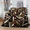 29 Style Retro Guns Pistol Ammunition Bullet Cartridge AK M4 Soft Flannel Blankets,Throw Blanket for Picnic Beds Sofa Bedroom