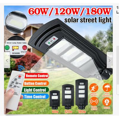 140W 180W 80W Solar-Straßenlaterne PIR-Bewegungssensor LED-Außengarten-Wandleuchte 7500K mit Fernbedienung