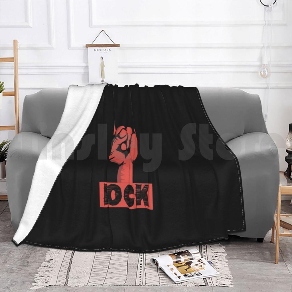 Music Blanket For Sofa Bed Travel Kids Black Man Women Music Bands Rock T Short Roll Stone