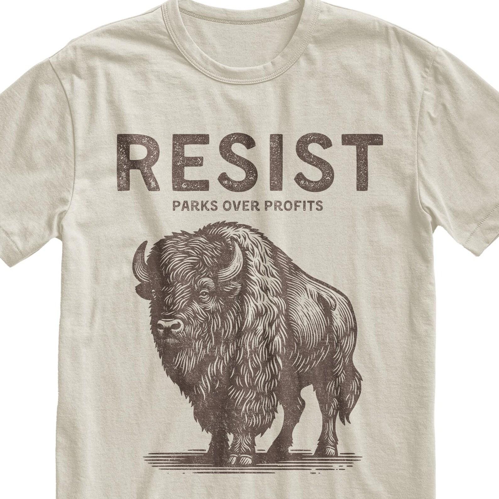 National Parks Buffalo T-Shirt - Resist Anti Trump Shirt S