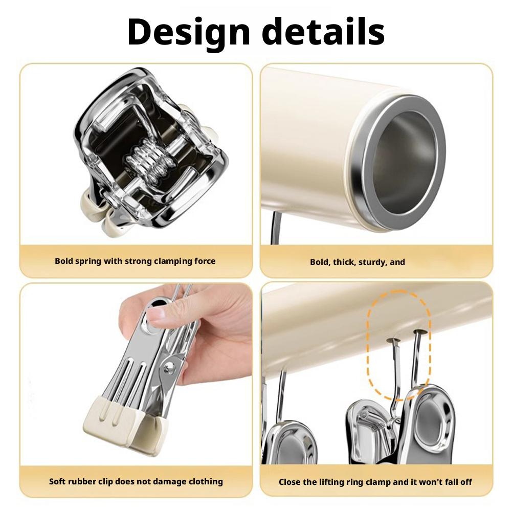 Closet Organizer With 10 Clips Space Saving Hanging Metal Multi-Clip Hanger For Leggings Pants Skirts 360 Rotating Hat Rack