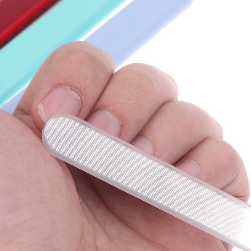 Glass Nail File With Case, Crystal Diamond Salon Best Beauty Nail Buffer For Natural And Acrylic Nail