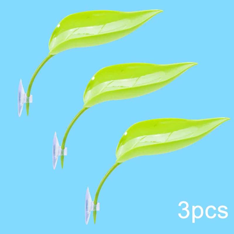 Frog Habitat Leaf Suction Cup Reptile Basking Area Resting Terrace Tank Accessories Simulated Leaves For Geckos Frog Tank