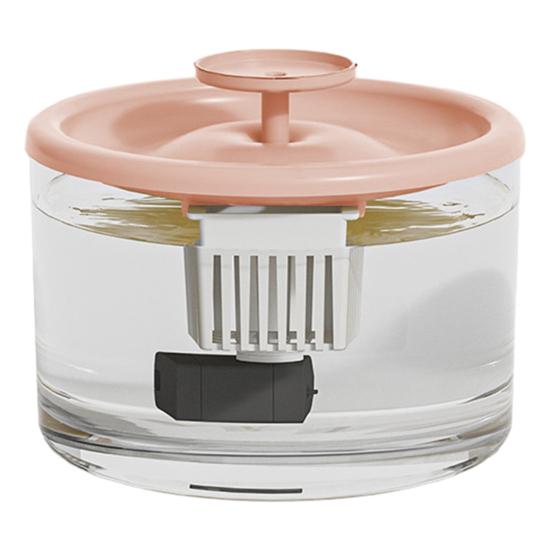 

1,5 л фонтанчик для кошек автоматический питьевой фонтанчик для домашних животных тихий диспенсер для воды для домашних животных с прозрачным резервуаром для домашних кошек и собак розовый