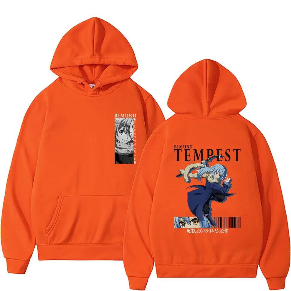 Anime That Time I Got Reincarnated As A Slime Rimuru Tempest Double Sided Print Hoodie Unisex Women Fashion High Quality Sweatshirt