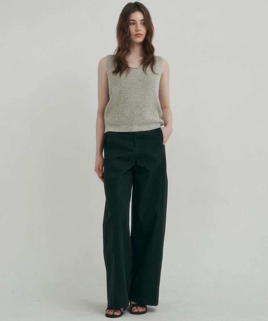 LOSSYROW Urban Wide Chino Pants Black