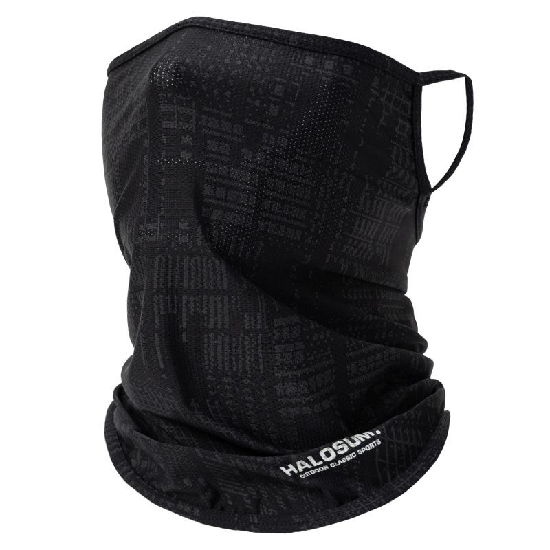 Thin Breathable Quick-dry Outdoor Face Mask Sun Protection Summer Ice Silk Scarf Letter Pullover Neck Warmer