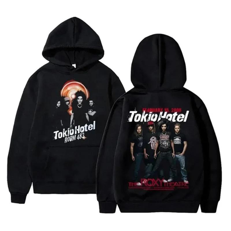 Kaulitz 89 Tokio Hotel Hoodies Rock Band Pullovers Bill Kaulitz Print Sweatshirt Hoodie Streetwear Tokio Hotel Sweatshirts