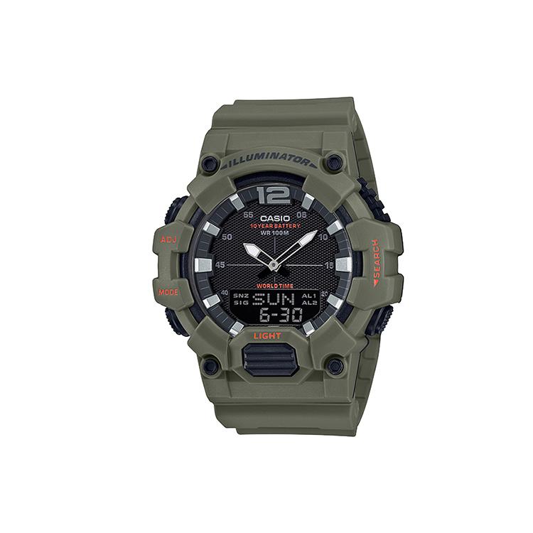 CASIO Men YOUTH Black Watch HDC-700-3A2 HDC-700-3A2 Green Strap