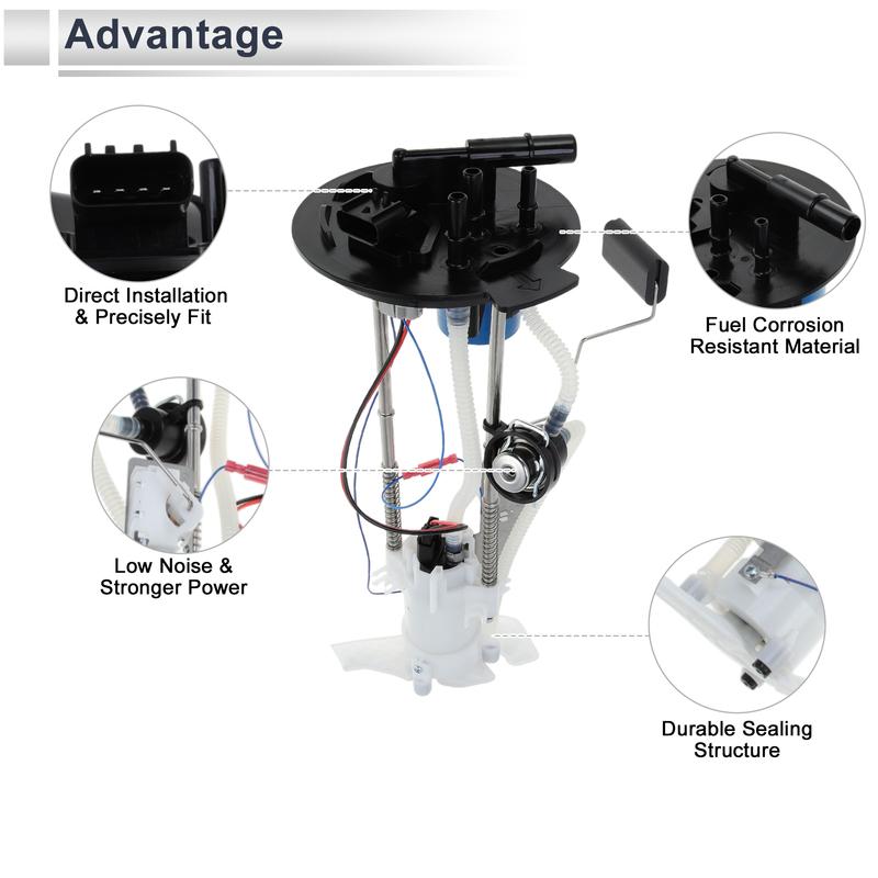 X Autohaux Electric Fuel Pump Assembly for Ford for Ranger for Mazda B3000 B4000 2004 2005 2006 2.3L 3.0L 4.0L No.6L5Z9H307CA