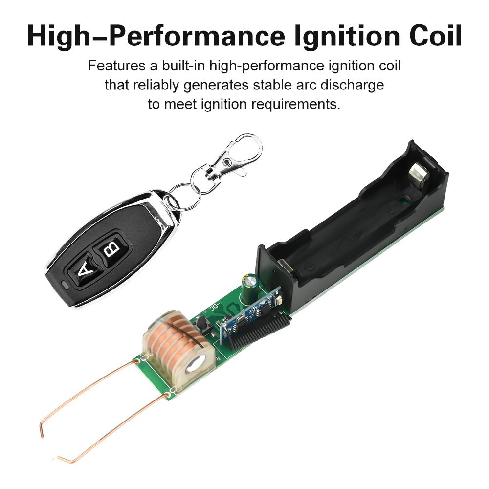 Générateur Haute Tension DC 3.7V 15KV 25KV Allumeur à Distance Module d'Amplification Bobine Élevatrice Décharge à Arc Transformateur 50M Télécommande