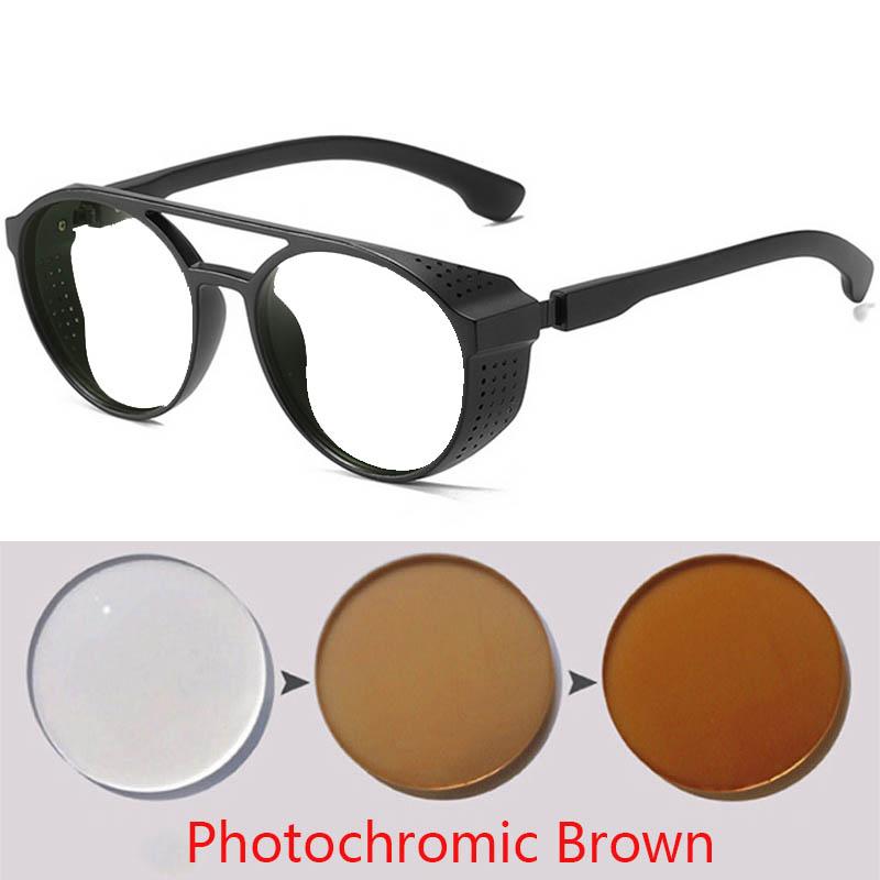 Anti-glare Oval Prescription Myopia Sunglasses Finished Male Female Colorful Lens Diopter Glasses 0 -0.5 -0.75 To -6.0