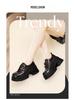 Golden Rabbit Women's British Style Chunky Heel Loafers - Spring/Autumn 2025, Fashionable Thick Sole Mary Jane Shoes