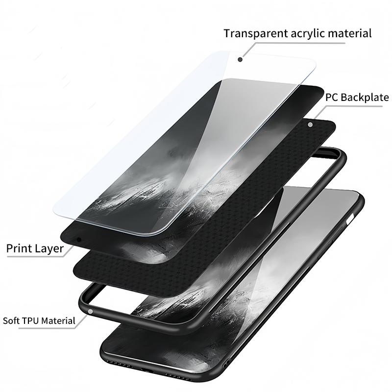 Shockproof Glass Phone Case For Oneplus Ace Pro Silicone Protective Cover For One Plus Ace 3 2 Pro Luxury Print Dice Fundas