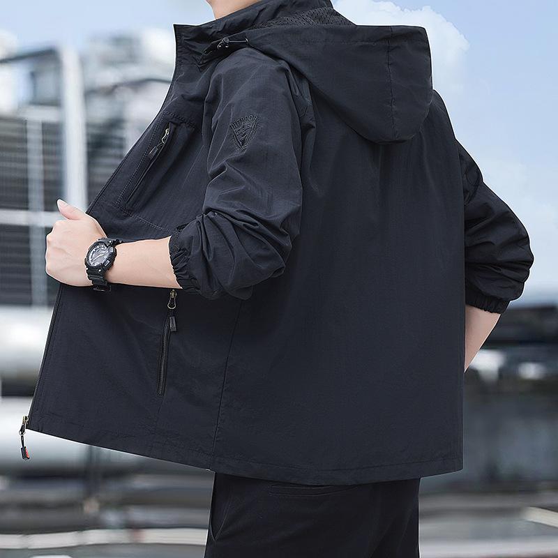 

Куртка мужская весна-осень, трехслойная, съемная, ветрозащитная, водонепроницаемая, для альпинизма, повседневная куртка Tide 5XL чёрный