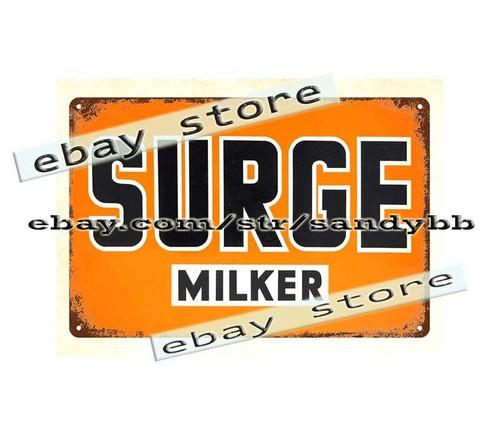 

metallic home kitchen wall art Surge Milker metal tin signAluminum 20x30cm（7.8x11.8inch）