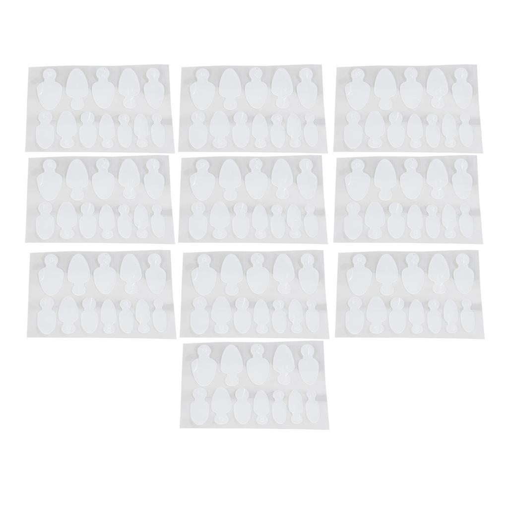 10 Blatt Nageltip-Guide-Aufkleber Wiederverwendbare Nagelverlängerungs-Guide-Aufkleber mit Größennummern Typ 1