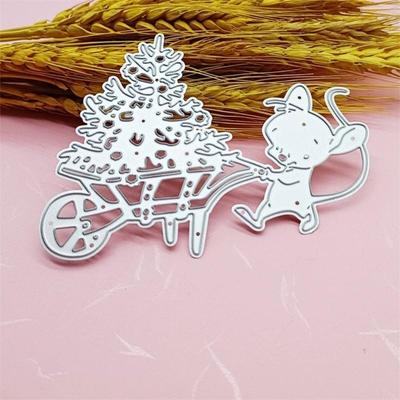 652F Kovové vykrajovátka Vánoční stromeček Myš Šablona na embosování Vykrajovátka pro výrobu přání Scrapbooking Papírové řemesla Šablona pro DIY