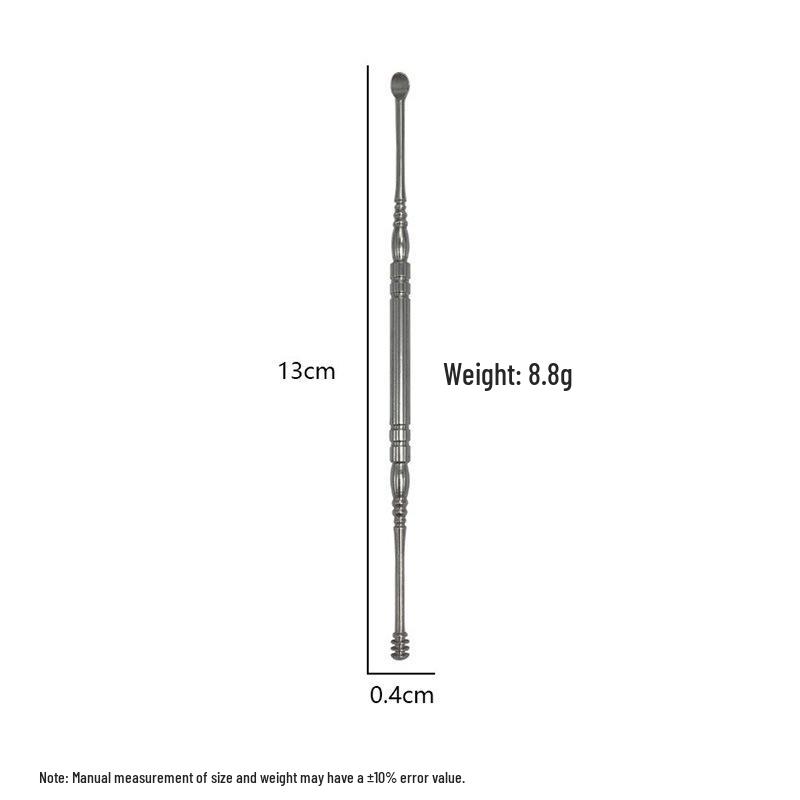 Stainless Steel Double-Head Earwax Cleaner Tool Set for Adults & Children